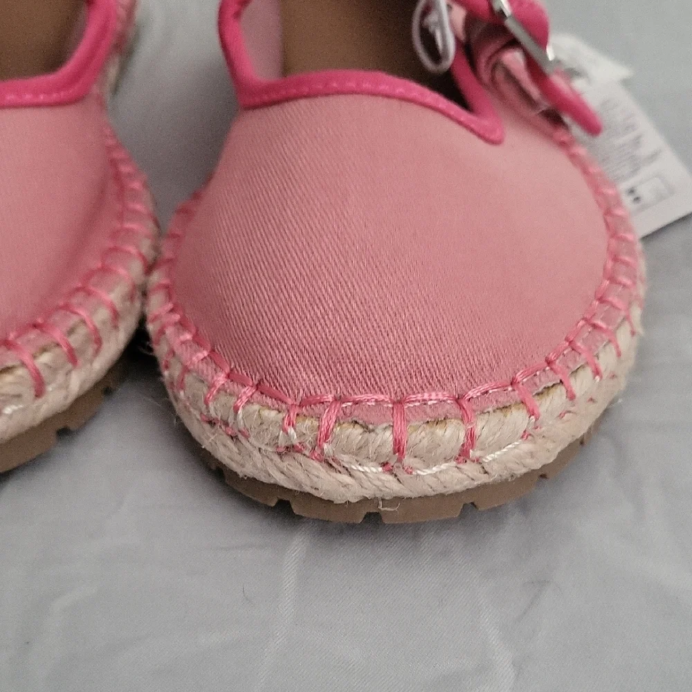 Old Navy Pink Mary Jane Canvas Flats with Buckle